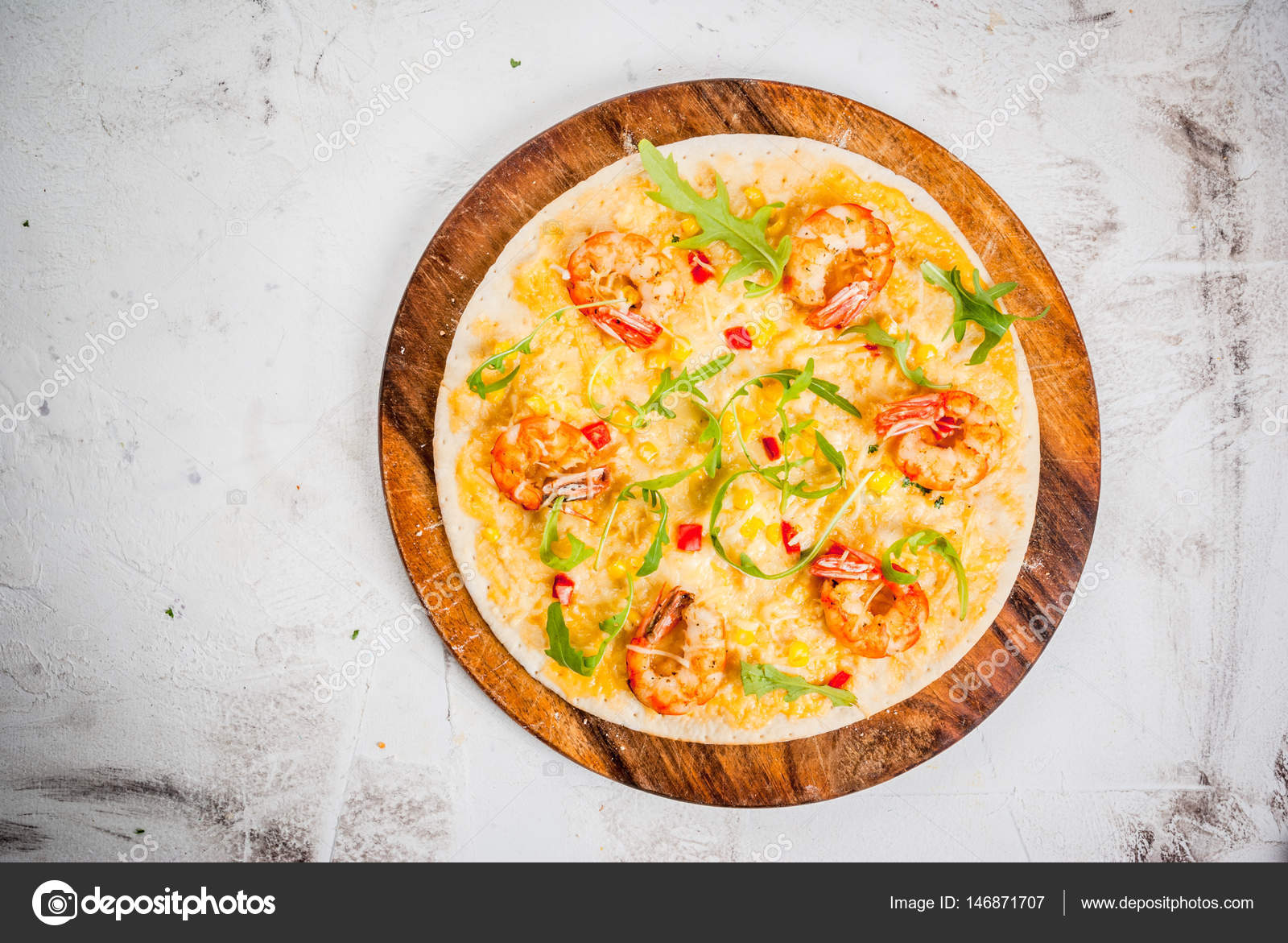 Pizza Mit Garnelen Stockfoto C Unixx 0 Gmail Com