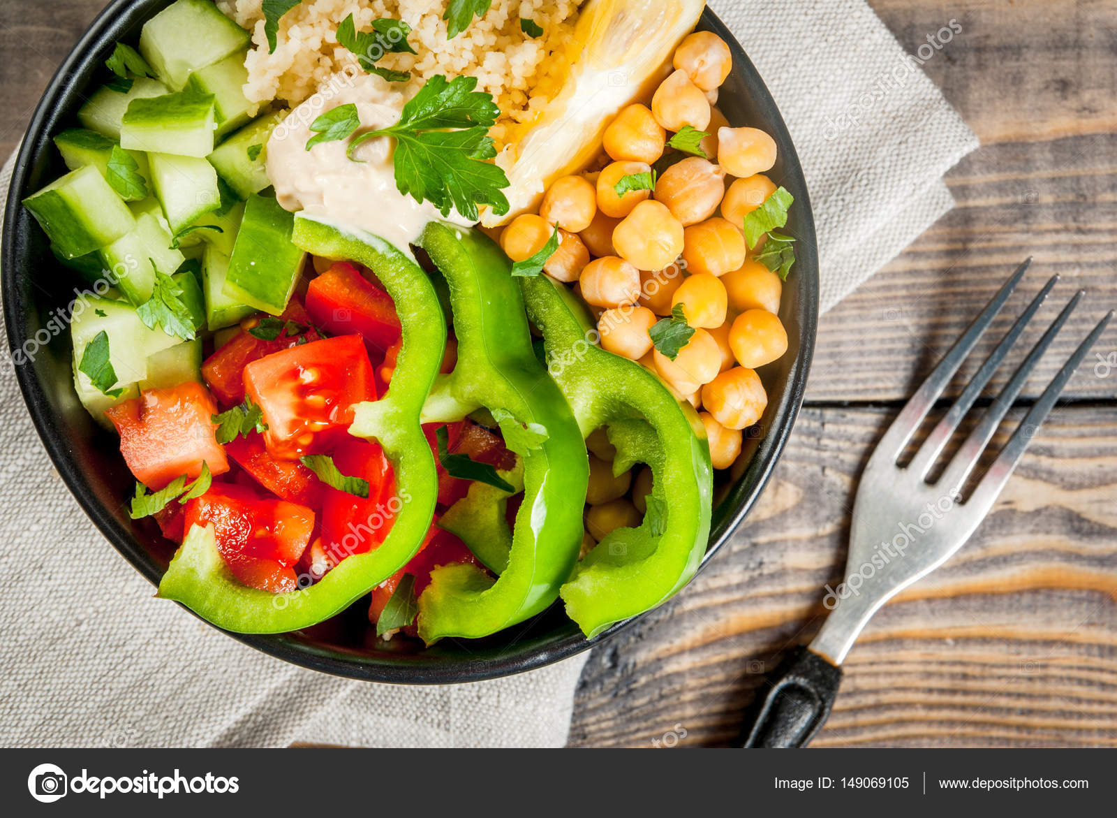 Vegetarian buddha bowl Stock Photo by 149069105