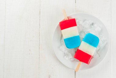 Vatansever kırmızı beyaz mavi Popsicles
