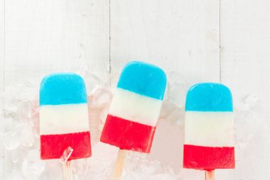 Vatansever kırmızı beyaz mavi Popsicles