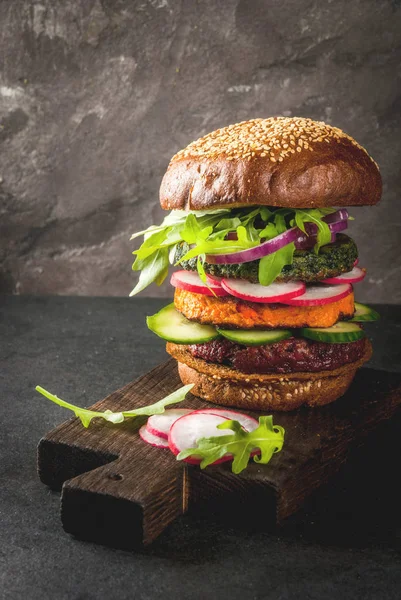 健康的なベジタリアン ハンバーガー — ストック写真
