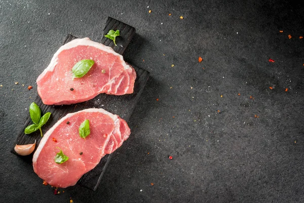 Varkensvlees steaks, filet — Stockfoto