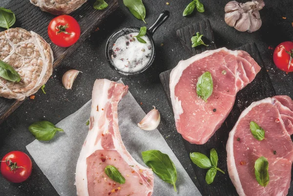 Selection of several types of red meat — Stock Photo, Image