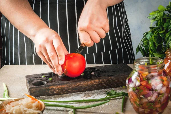 Matlagning jästa konserverad mat — Stockfoto