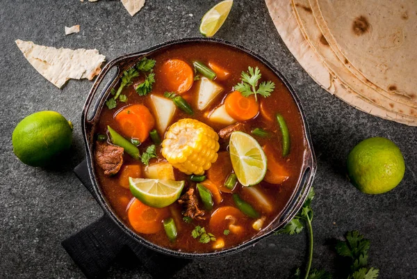 Vegetable soup Mole de olla — Stock Image Vegetable soup Mole de olla Stock Photo