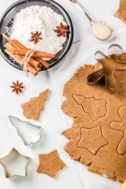 Noel pişirme. Ginger hamur gingerbread, gingerbread erkekler için,