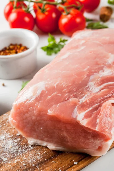 Raw meat, pork tenderloin — Stock Photo, Image