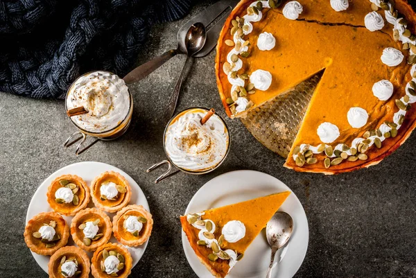 Kabak pasta, tartlets ve latte