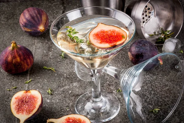 Fig en tijm martini — Stockfoto