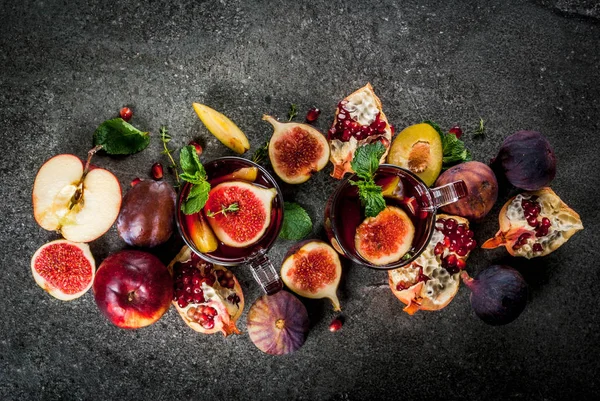 Sonbahar ve kış sıcak kırmızı sangria