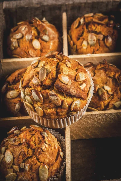 Gezonde Pompoen muffins — Stockfoto