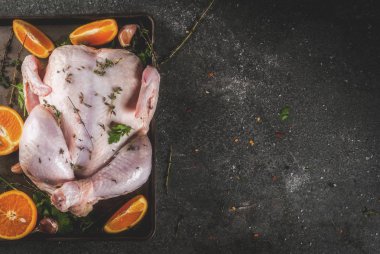 Tavuk ya da hindi pişirme için hazır