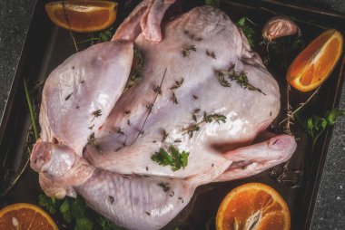 Tavuk ya da hindi pişirme için hazır