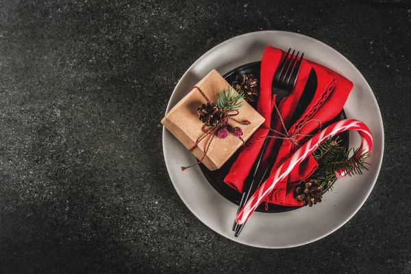 Christmas table setting — Stock Photo, Image