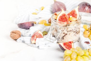 Sonbahar kahvaltı fikirler, Tarifler. Gece sonbahar yulaf kavanoz wi