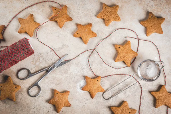 Weihnachten selbst gebackene Lebkuchen — Stockfoto