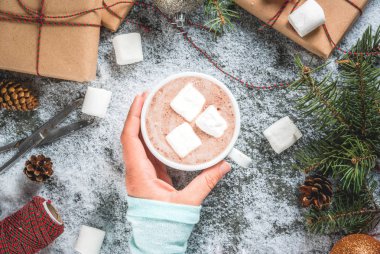 Noel kavramı, tablo arka plan ile kar, Noel ağacı br