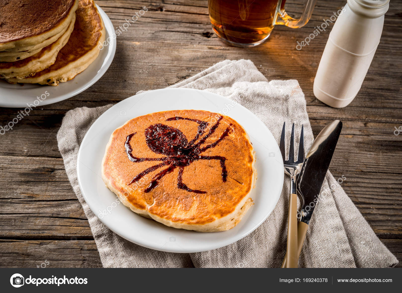 Ideas For Breakfast Are Halloween Food For Children Pumpkin Pi Stock Photo C Unixx 0 Gmail Com 169240378