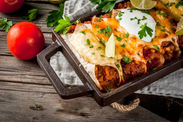 Mexikanisches Essen. Küche Südamerikas. traditionelles Gericht von Spic — Stockfoto