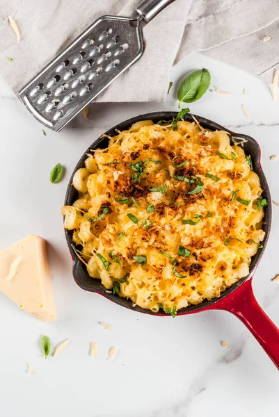 Maccheroni e formaggio con guarnizione croccante — Foto Stock