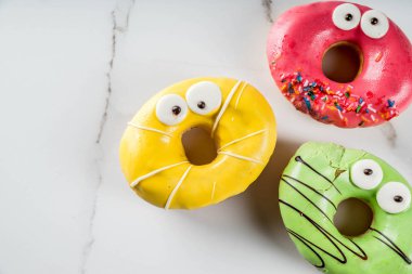 Canavarlar donuts Cadılar Bayramı için