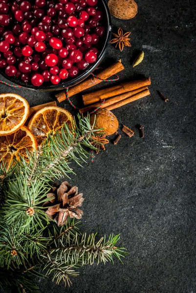 Ingredienser för julen bakning och drycker — Stockfoto