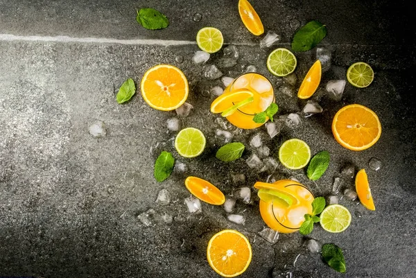 Summer citrus punch with oranges and lime