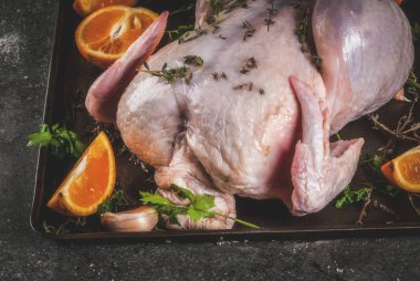 Tavuk ya da hindi pişirme için hazır