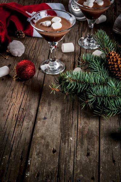 Martini alla cioccolata calda con marshmallow — Foto Stock