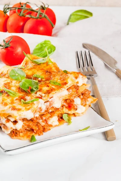 Klasszikus lasagna bolognai — Stock Fotó