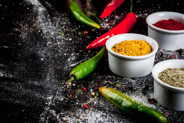 Various spices and seasonings — Stock Photo, Image
