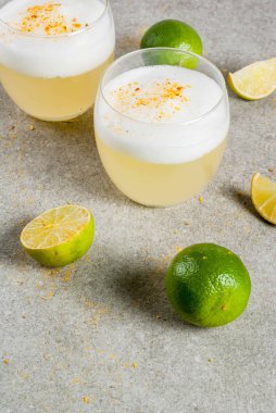 Peru, Meksika, Şili geleneksel içki pisco ekşi likör,