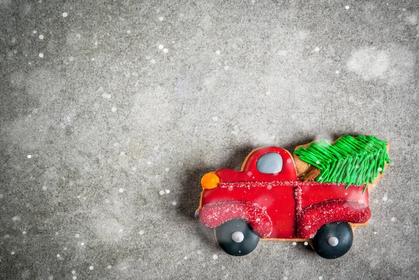 Fundo de Natal com bolos de gengibre — Fotografia de Stock