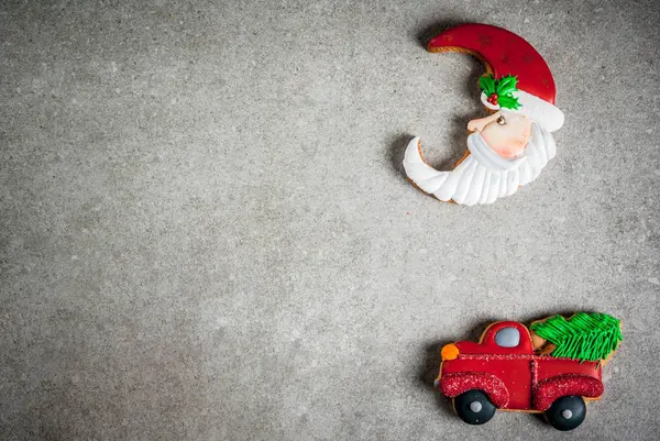 Fond de Noël avec des pains d'épice — Photo