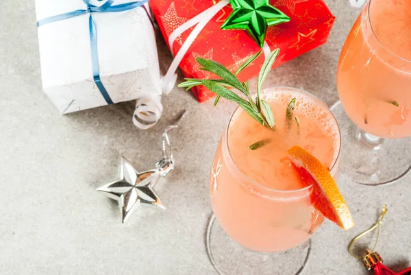 Mimosa drink för julfest — Stockfoto