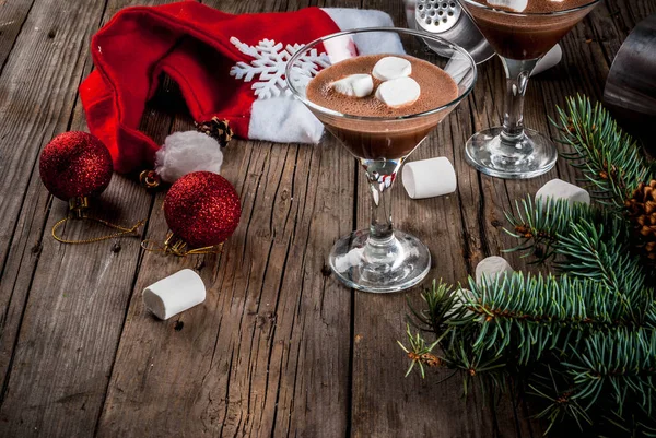 Hot Chocolate Martini, fehérmályva — Stock Fotó