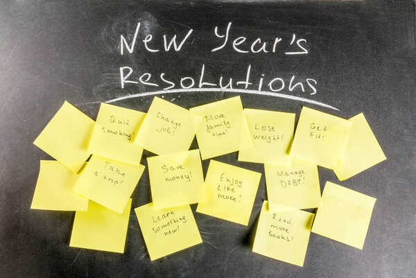 New years resolutions concept