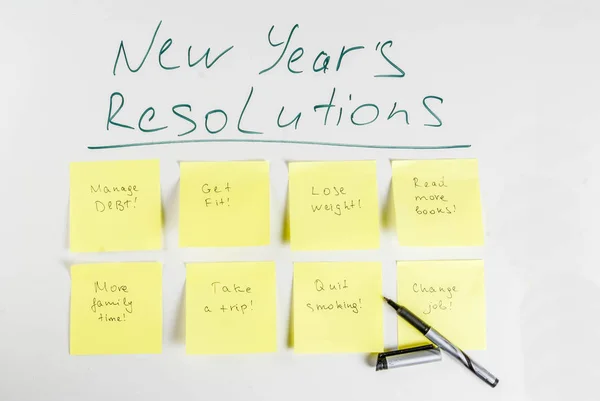 New years resolutions concept
