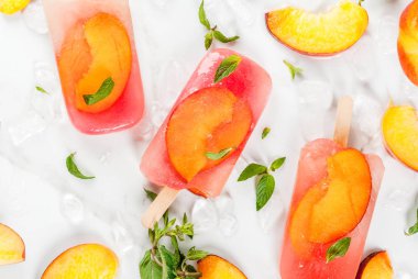 Şeftali çay popsicles