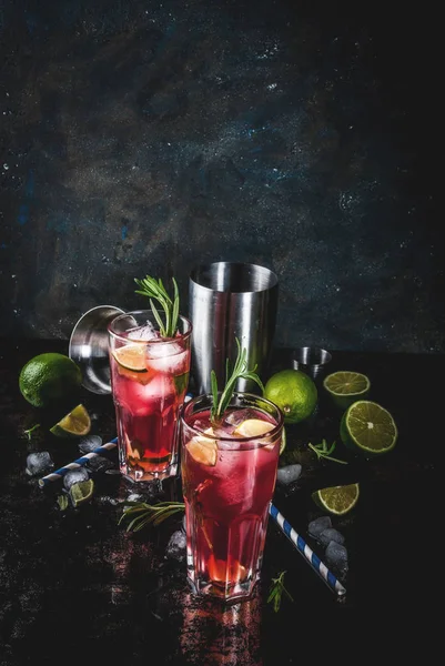 Cocktail de mirtilo e limão — Fotografia de Stock