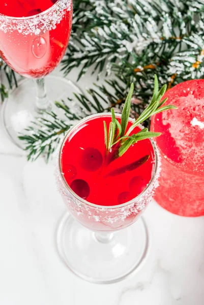 Christmas cranberry mimosa — Stock Photo, Image