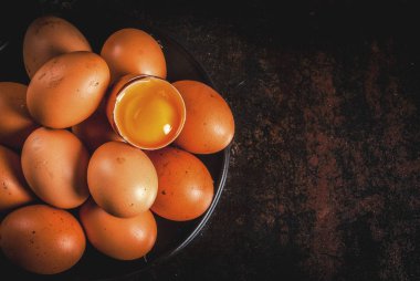 Organik tarım tavuk yumurtası