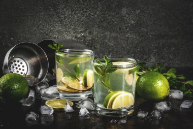 Ev yapımı limonata veya mojito kokteyl