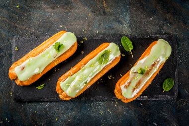 Mojito eklerleri kireç lezzet ve nane ile