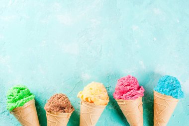 Çeşitli parlak dondurma seti