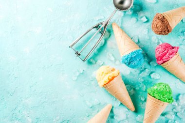 Çeşitli parlak dondurma seti
