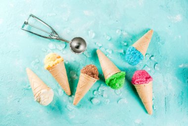 Çeşitli parlak dondurma seti