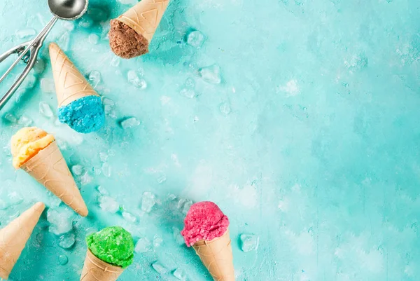 Набор различных ярких мороженого — стоковое фото
