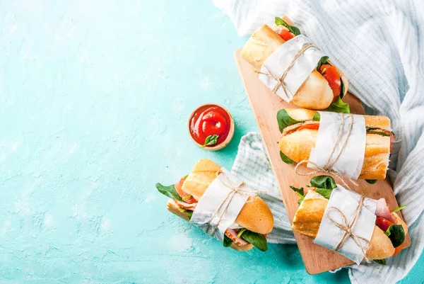 신선한 바게트 샌드위치 — 스톡 사진
