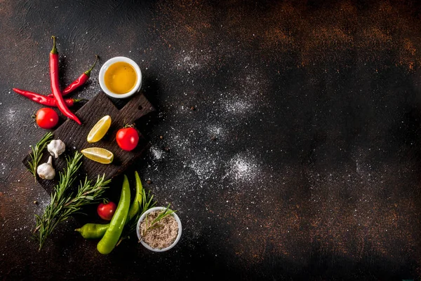 Mat matlagning bakgrund — Stockfoto